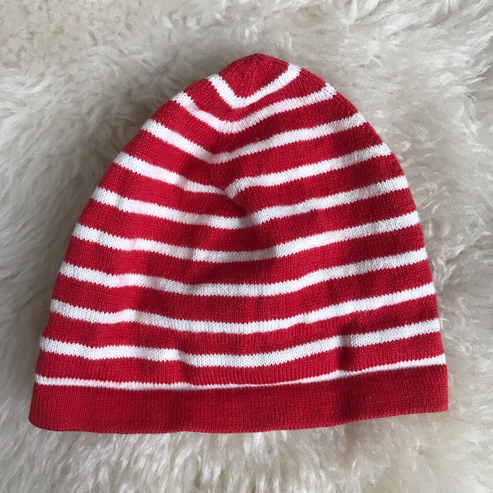 ToobyDoo Ted & white striped baby hat beanie